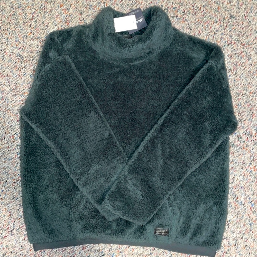 Nwt Eddie Bauer Womens Evergreen Snug Plush Funnel Neck Sweater Large